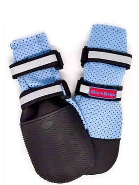NEW Bark Brite Lightweight Neoprene Paw Protector Dog Boots, Blue, Small